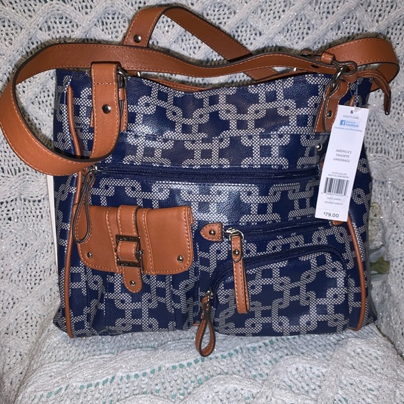 Rosetti Handbags - NWT Rosetti Blue💙 & Tan bag